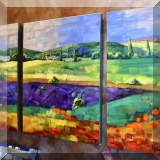 A17. Triptych “Remembering Home” by Madjid Rahnavardkar. 31” x 55”